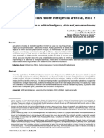 Considerações iniciais sobre inteligência artificial, ética e autonomia pessoal