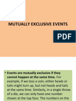 Mutually Exclusive Events