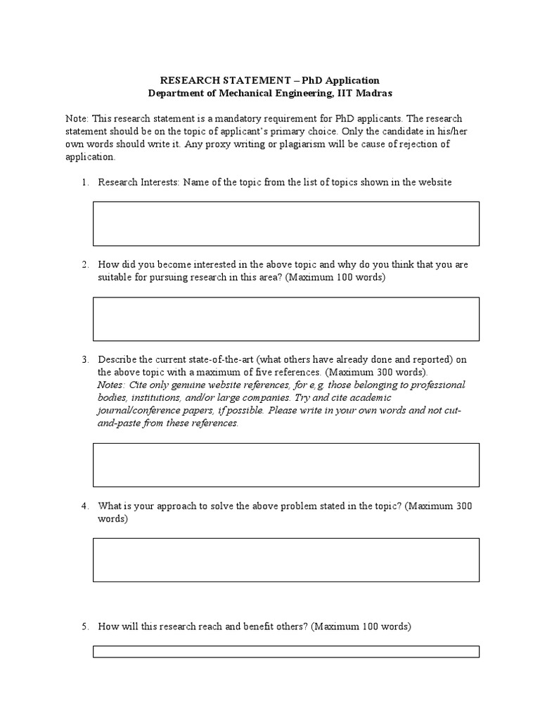 Research Statement Annexure 2 FINAL | PDF