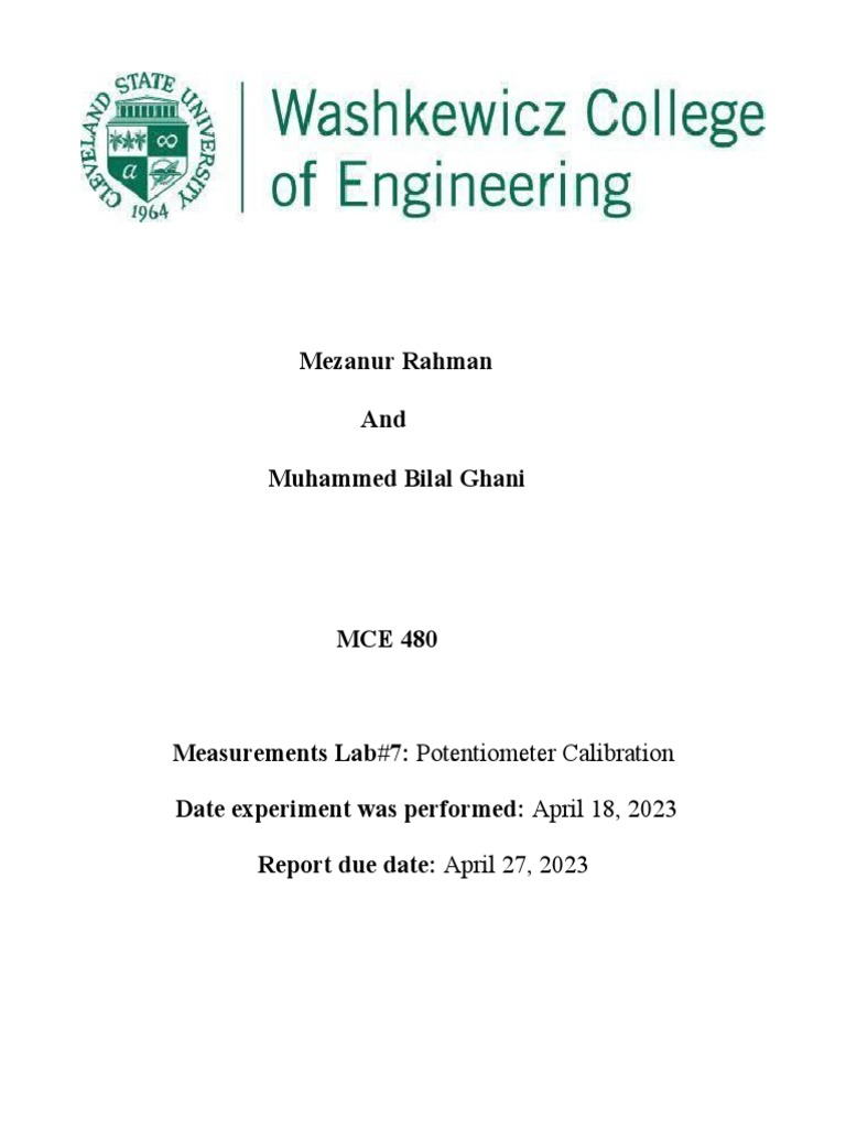 Measurements Lab 7 PDF Computer Science Electronics