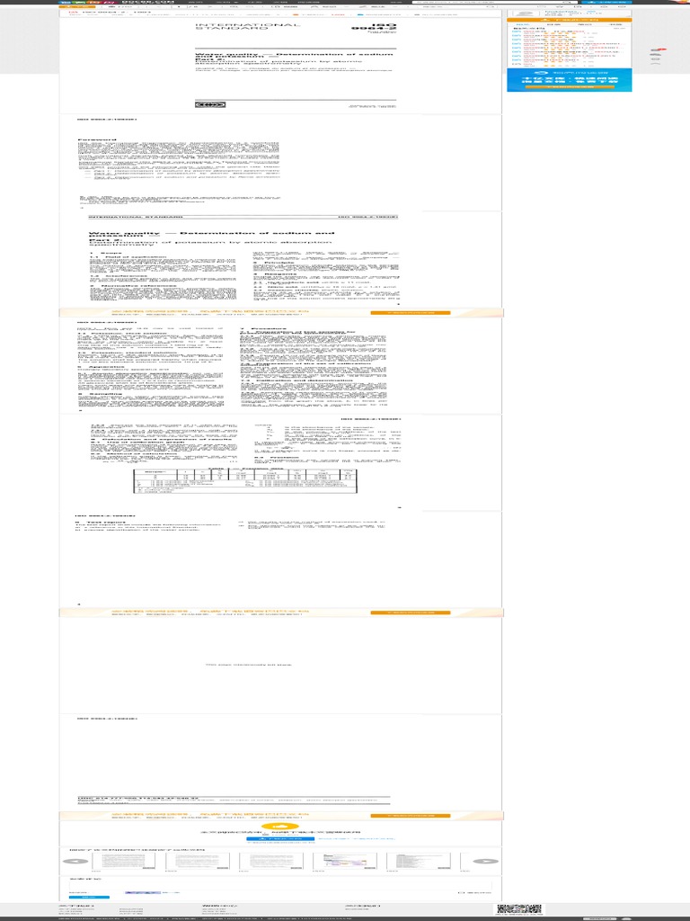 Absorcion Atomica de Sodio y Potasio ISO 9964-2 1993 | PDF