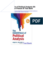 Essentials of Political Analysis 5th Edition Pollock III Test Bank