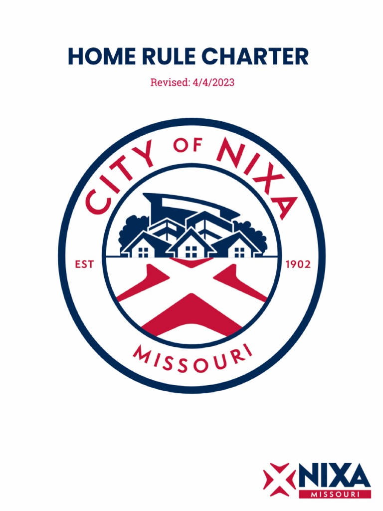 2023 Updated City of Nixa Home Rule Charter PDF Appropriations Bill
