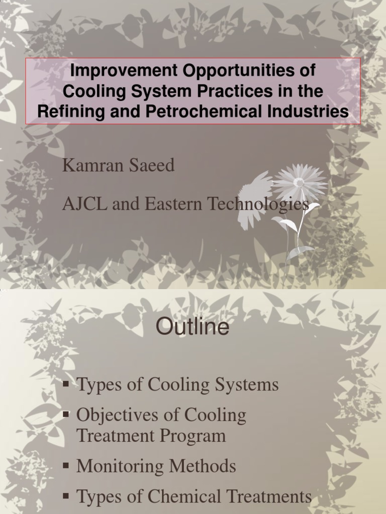 Presentation On Cooling System | PDF | Corrosion | Chlorine