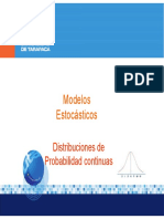 Modelos Estocásticos: Distribuciones de Probabilidad Continuas