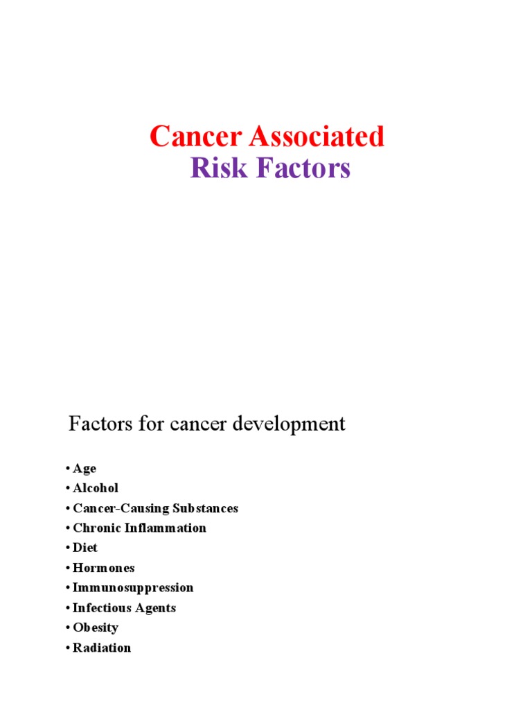 Key Cancer Risk Factors Explained | PDF | Cancer | Inflammation
