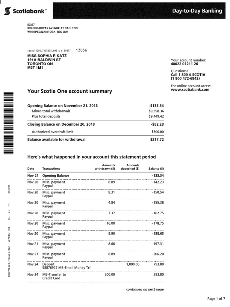 Statement | PDF | Pay Pal | Debit Card