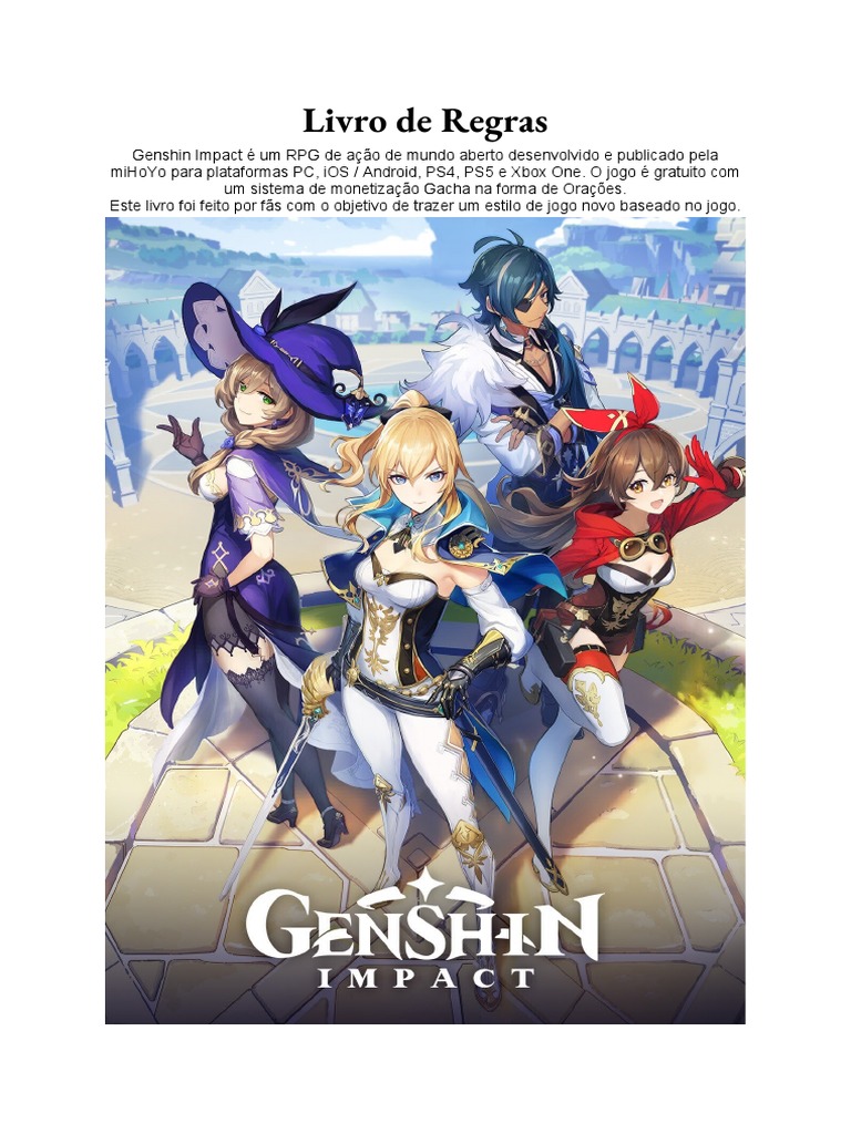 Regras do RPG Genshin Impact | PDF | Jogos de RPG | Inteligência