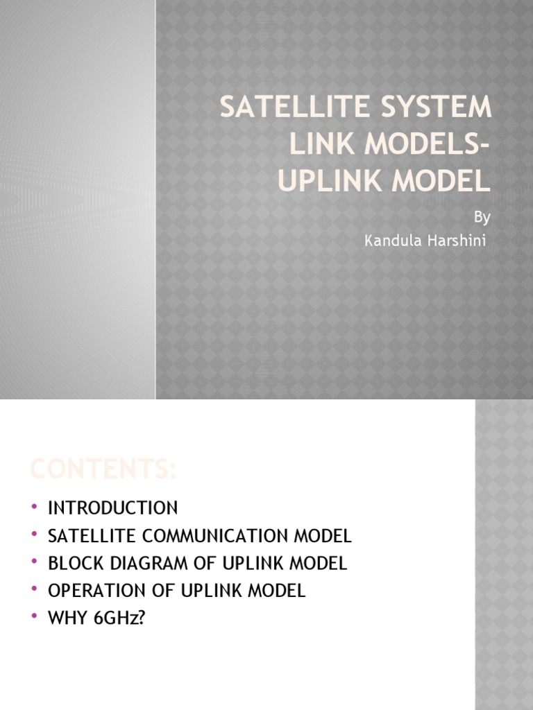 Uplink Model in Satellite Systems | PDF | Radio | Communications Satellite