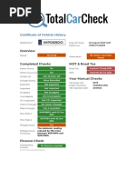 Total Car Check Report For WP05BDO