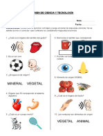 Examen de Ciencia y Tecnología