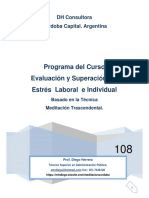 Programa de Evaluación y Superación Del Estrés Laboral. 17 Agosto 2018