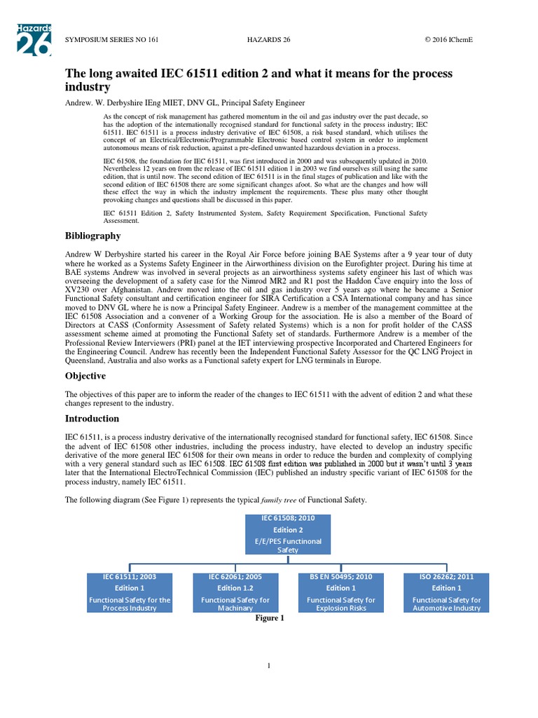 IEC 61511 Edition 2: Industry Impact | PDF | Safety | Systems Engineering