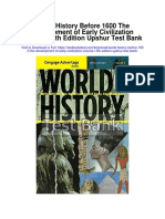 World History Before 1600 The Development of Early Civilization Volume I 5th Edition Upshur Test Bank