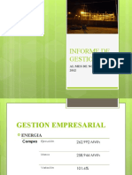 Informe de Gestion A Noviembre 2012