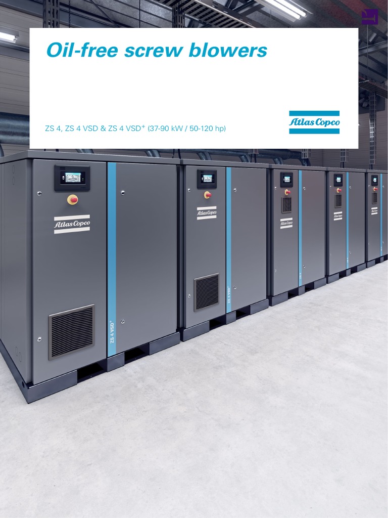 Atlas Copco ZS 4 VSD Blower Overview | PDF | Pump | Efficient Energy Use