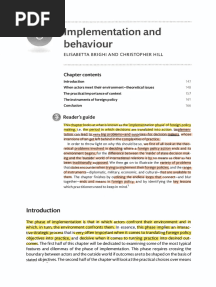 Brighi & Hill, 2016, Implementation and Behaviour