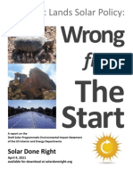 Wrong From the Start--US Public Lands Solar Policy
