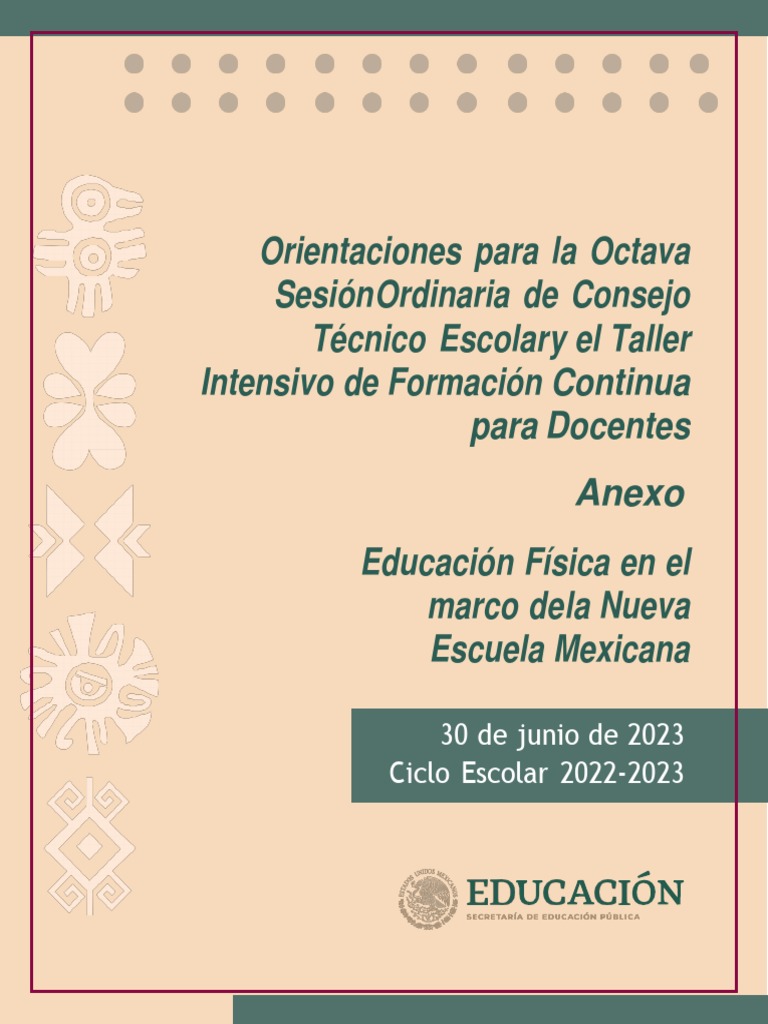 Anexo Educacion Fisica En El Marco De La Nueva Escuela Mexicana Pdf