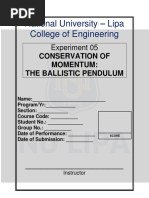 ENPHYS1L - Experiment-5 - Ballistic Pendulum