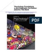 What Is Psychology Foundations Applications and Integration 3rd Edition Pastorino Test Bank