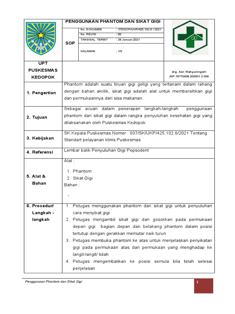 Panduan Penggunaan Phantom dan Sikat Gigi | PDF