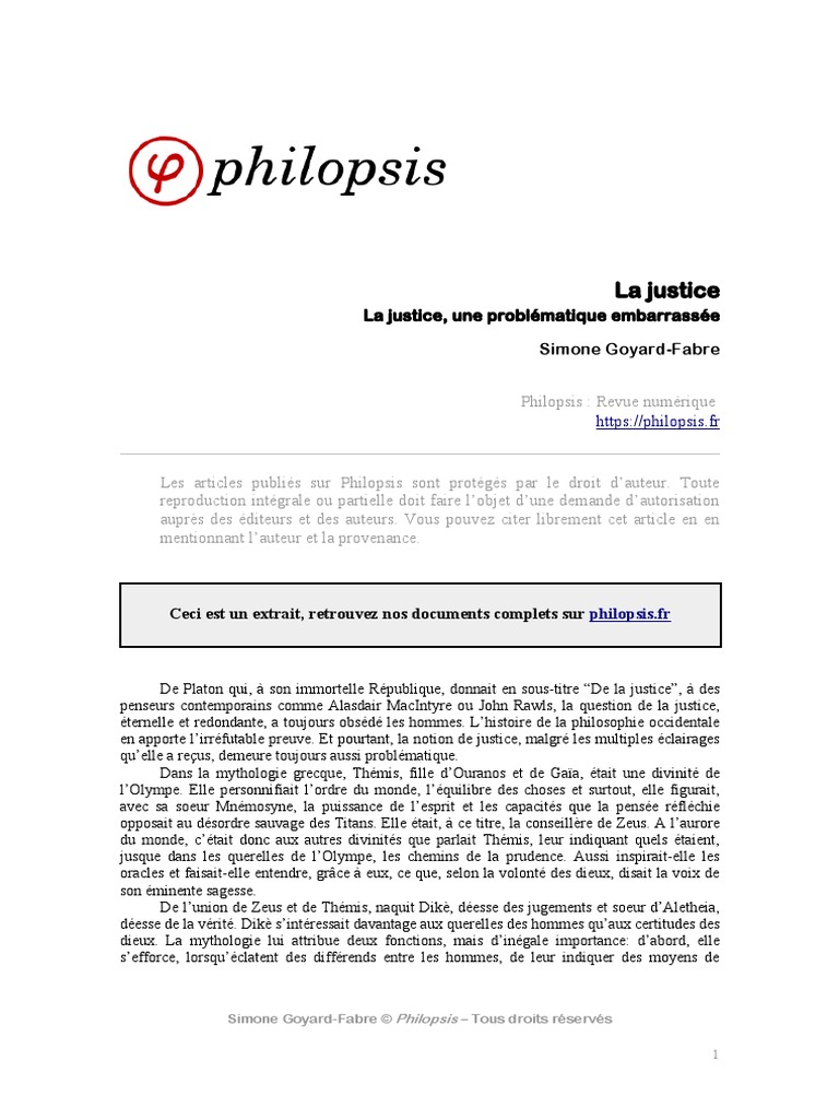 La problématique de la justice | PDF | Justice | Crime et violence