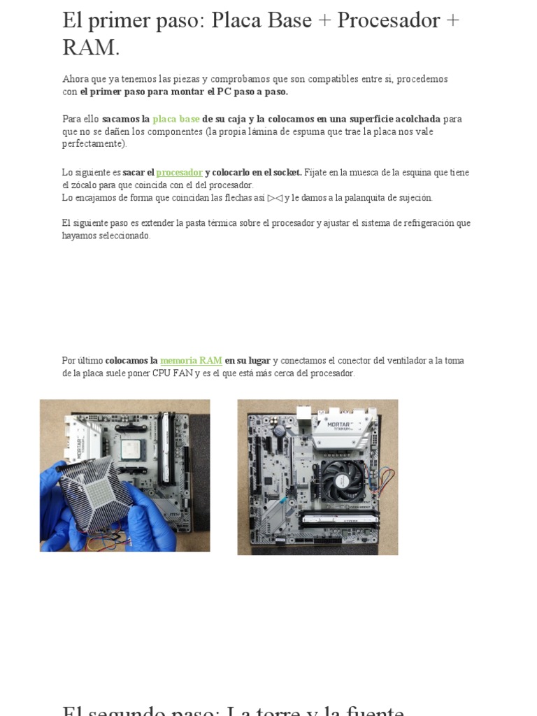 Como Montar Un Ordenador | PDF | USB | Hardware de la computadora