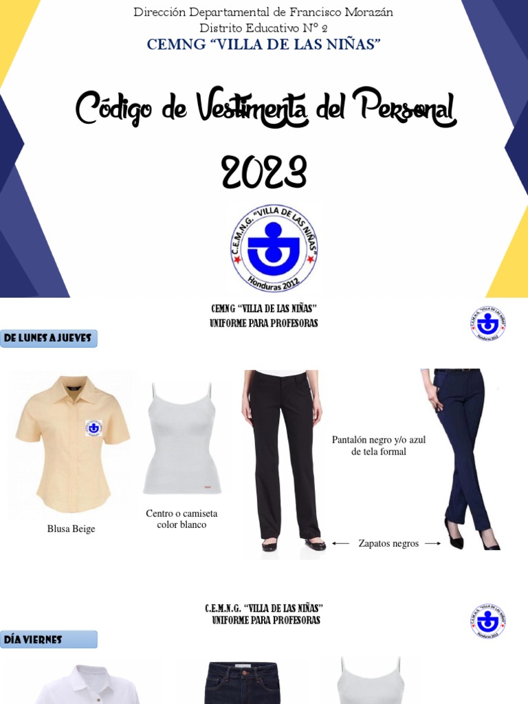 Anexo 7 - Código de Vestimenta | PDF | Ropa | Camisa