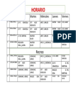 Horario de 2d