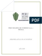 Memoria Anual 2018 - PERU HOLDING DE TURISMO