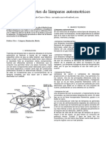 Tipos y Partes de Lámparas Automotrices