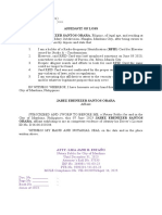 Affidavit of Loss (Rfid Card) 07.06.23 - Jabez Ebenezer Santos Orara