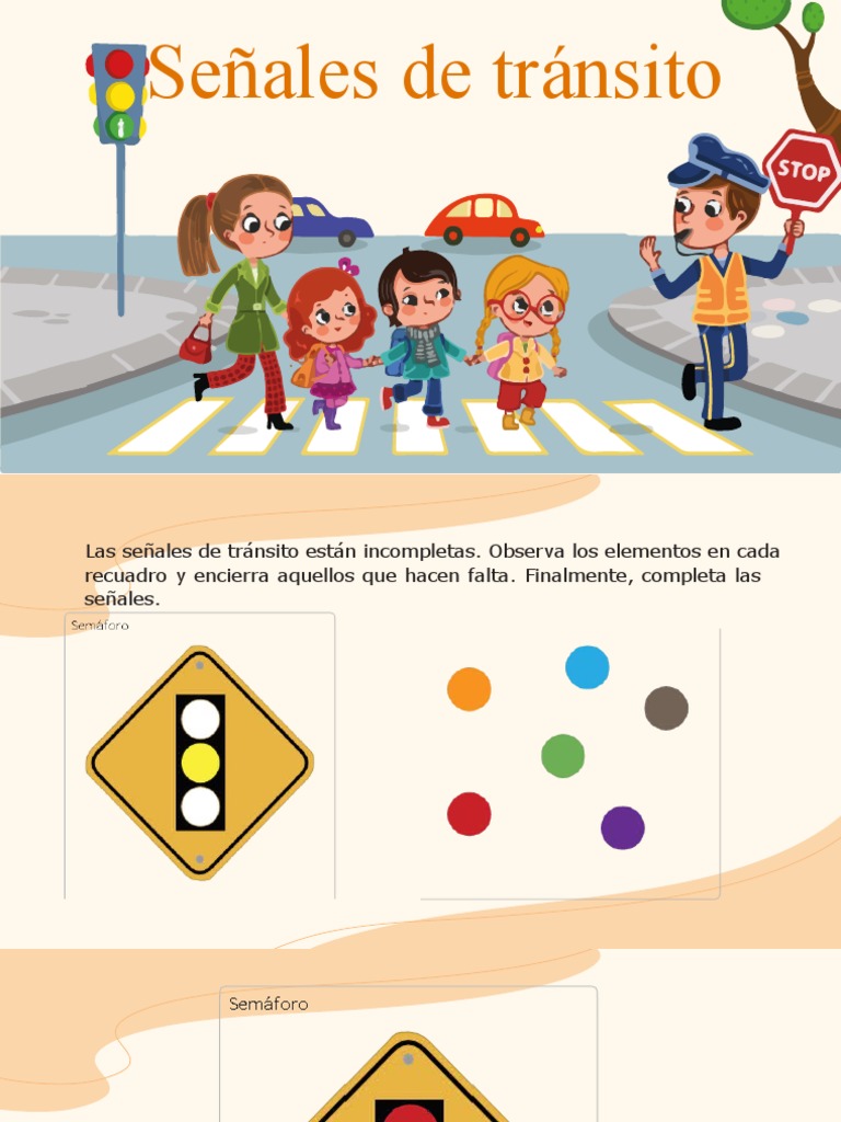 Actividades de señales de tránsito para niños | PDF