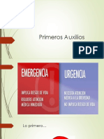 Primeros Auxilios - C1 2 - Urgencia y Emergencia