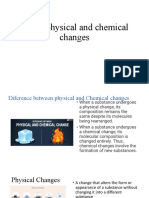 About Physical and Chemical Changes