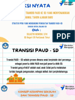 Aksi Nyata - Penguatan Transisi PAUD-SD Yang Menyenangkan Di Tahun Ajaran Baru