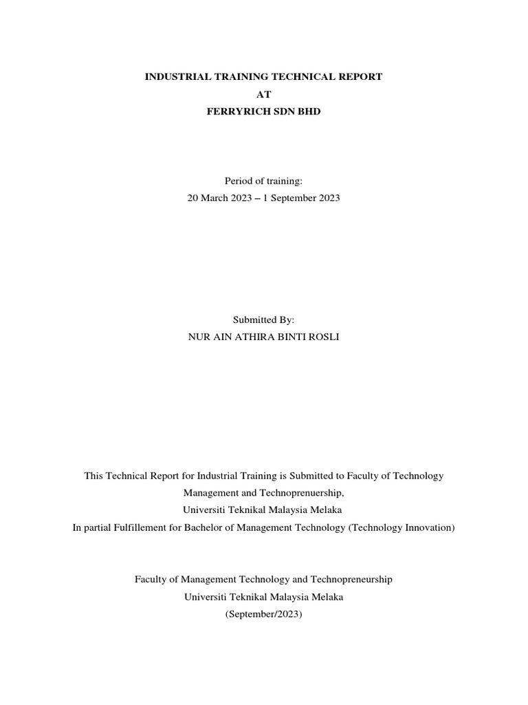 industrial-training-technical-report-at-ferryrich-sdn-bhd-download