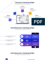 Template Presentasi Infografis Teknologi Varian Ungu