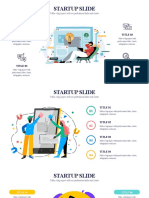 Template Presentasi Infografis Startup Varian Biru