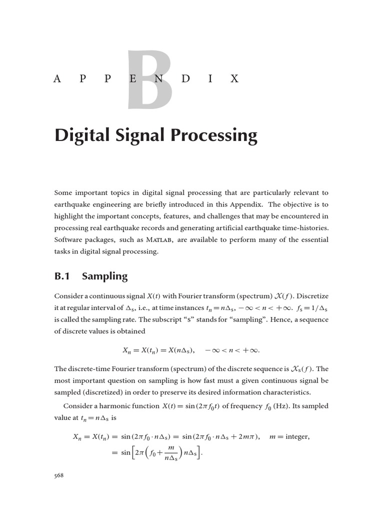 Appendix B Digital Signal Processing PDF Digital Signal