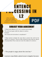 Sentence Processing in L2