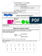 Guia #12 6º Matemática Fracción A Número Mixto y Viceversa