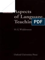 Aspects of Language Teaching: H. G. Widdowson