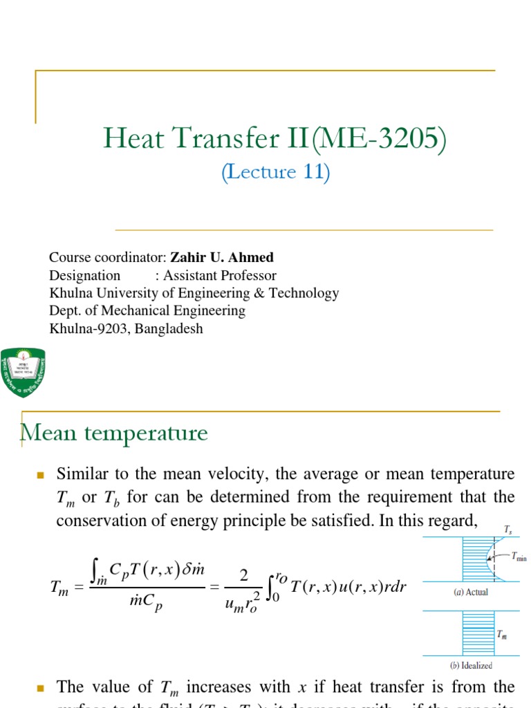L11 - Heat Transfer - 2016 | PDF | Heat Transfer | Heat