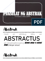 Pagsulat NG Abstrak