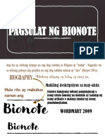 PAGSULAT NG Bionote