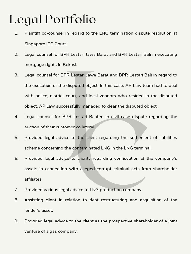 Legal Portofolio | PDF