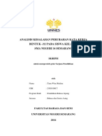 Analisis Kesalahan Perubahan Kata Kerja Bentuk - Te Pada Siswa Kelas Xi Sma Negeri 16 Semarang