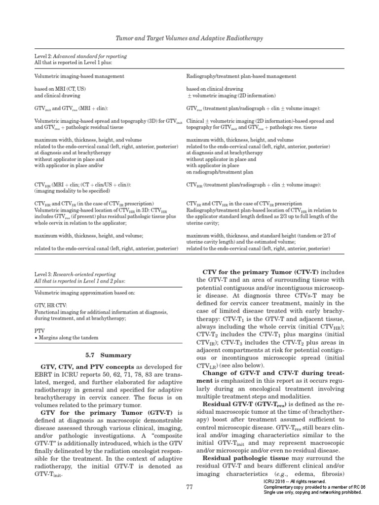 Brachytherapy Reporting for Cervical Cancer | PDF | Radiation Therapy ...